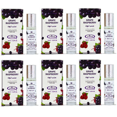 Grape Raspberry Perfume Oil CPO 6ML (0.2 OZ) By Al Rehab | Fruity, Floral, Sweet, Vibrant Fragrance. (BOX OF 6)