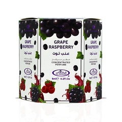Grape Raspberry Perfume Oil CPO 6ML (0.2 OZ) By Al Rehab | Fruity, Floral, Sweet, Vibrant Fragrance. (BOX OF 6)