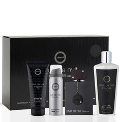 Club De Nuit Intense Man Gift Set 4Pc - EDT 3.6oz, Body Spray 1.7oz, Shower Gel 3.4oz & Shampoo 8.4oz by Armaf