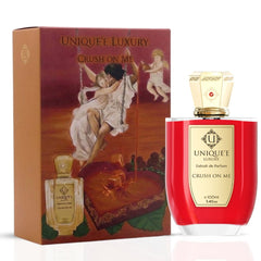 Unique'e Luxury Crush On Me Extrait de Parfum 100ml bottle with elegant packaging, showcasing the luxury perfume design.