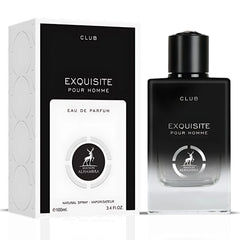 Exquisite Club Pour Homme Eau De Parfum Spray 100ML (3.4 OZ) by Maison Alhambra | A Fresh, Spicy Start with Floral Elegance & a Warm, Smooth Finish.