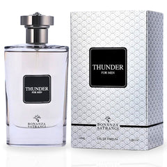 Thunder For Men EDP Spray 100ML (3.4 OZ) by Bonanza Satrangi | Long Lasting, Fresh, Spicy, Warm, Luxurious Fragrances.