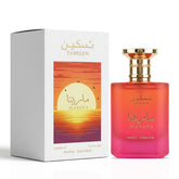 Taskeen Marina Eau de Parfum Spray by Paris Corner, 100ml bottle with elegant perfume design and floral fragrance accents.