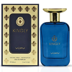 Kingly Eau De Parfum Spray For Men 100ML (3.4 OZ) By Vurv | Long Lasting, Citrusy, Woody & Warm Spicy Fragrance.