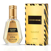 Golden Dreams Eau De Parfum Spray 50ML (1.7 OZ) By Al Rehab | A Bold Fusion of Spice, Sweetness & Warmth.