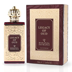 Legacy of Oud EDP Spray 75ML (2.53 OZ) by Bonanza Satrangi | Long Lasting, Leathery, Spicy, Floral, Luxurious Fragrance.