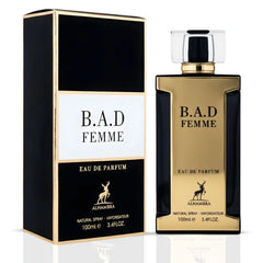 B.A.D. Femme Eau de Parfum Spray 100ml (3.4 oz) by Maison Alhambra - Intense Oud