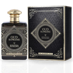 Oud Supreme EDP Spray 100ML (3.4 OZ) by Bonanza Satrangi | Long Lasting, Refreshing, Warm Woody, Musky, Luxurious Fragrance.