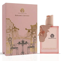 Paris Corner Ministry of Oud Romance Reverie Eau de Parfum spray bottle, 100ml, with elegant packaging and floral accents.