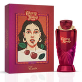 Cherry Gossip Eau de Parfum spray by Paris Corner, 100ml, featuring a sleek bottle with floral and cherry fragrance notes.