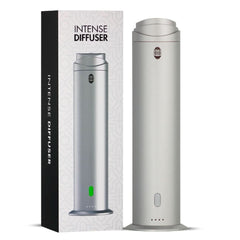Intense Diffuser Silver – 120ml, Aromatherapy Diffuser with Remote, Covers 1000 Sq Ft, Adjustable Mist & Timer, Starter Kit for Home, Office & Hotel - Waterless - Intense Oud