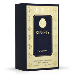 Kingly Eau De Parfum Spray For Men 100ML (3.4 OZ) By Vurv | Long Lasting, Citrusy, Woody & Warm Spicy Fragrance.