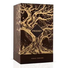 Paris Corner Prodigy Eau de Parfum Spray 100ml bottle with elegant design and floral accents visible in the image.
