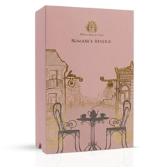 Paris Corner Ministry of Oud Romance Reverie Eau de Parfum spray bottle, 100ml, elegant design and branding.