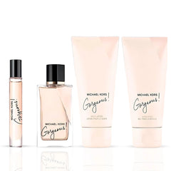 Michael Kors Gorgeous 4Pc Gift Set (3.4oz EDP Spray, 3.4oz Body Lotion, 3.4oz Shower Gel, 10ml EDP Spray)