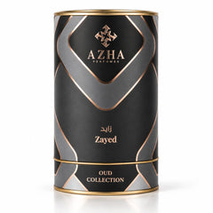 Azha Zayed Eau de Parfum Spray 100ml bottle with sleek design and fragrance details visible.