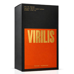 Virilis Eau de Parfum Spray by Paris Corner, 100ml bottle, elegant packaging, showcasing the fragrance design and branding.