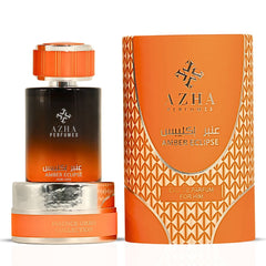 Amber Eclipse For Him Eau De Parfum Spray 100ML (3.4 OZ) by Azha | A Radiant Clash of Citrus and Spice, Unfolding into Floral Oud & Smoky Depth.