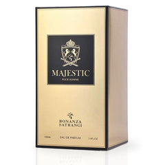 Majestic Pour Homme EDP Spray 100ML (3.4 OZ) by Bonanza Satrangi | Long Lasting, Musky, Woody, Floral, Luxurious Fragrance.