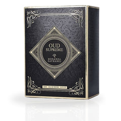 Oud Supreme EDP Spray 100ML (3.4 OZ) by Bonanza Satrangi | Long Lasting, Refreshing, Warm Woody, Musky, Luxurious Fragrance.