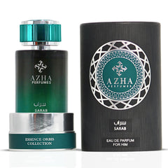 Sarab For Him Eau De Parfum Spray 100ML (3.4 OZ) by Azha | A Fusion of Floral & Woody Notes, Crowned with the Richness of Ambergris.