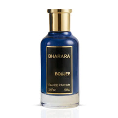 Bharara Boujee Eau de Parfum spray 100ml bottle with elegant packaging, showcasing the BHARARA fragrance for women.