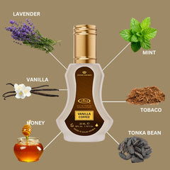 Vanilla Coffee Eau De Parfum Spray 35ML (1.18 OZ) By Al Rehab | A Soothing Blend Of Lavender, Vanilla, & Honey With A Smoky Tobaco finish.