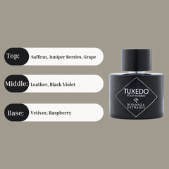 Tuxedo EDP Spray 100ML (3.4 OZ) by Bonanza Satrangi | Long Lasting, Fruity, Leathery, Luxurious Fragrance.