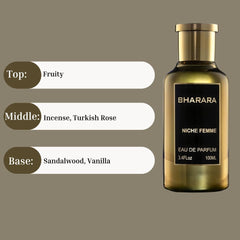 Bharara Niche Femme EDP Spray 100ML (3.4 OZ) by BHARARA | Long Lasting, Fruity, Sensual, Feminine Scents.