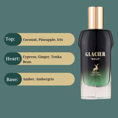 Glacier Bold Eau De Parfum Spray 100ML (3.4 OZ) By Maison Alhambra | Long Lasting, Tropical, Spicy, Luxurious Fragrance.
