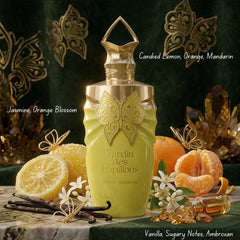 Jardin des Papillons Eau de Parfum Spray by Paris Corner, 100ml bottle with floral and butterfly-themed design.