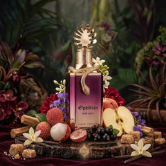 Ophidian Black Cherry Eau de Parfum spray by Paris Corner, 100ml bottle with black and cherry-themed design.