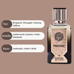 Prestige EDP Spray 100ML (3.4 OZ) by Bonanza Satrangi | Long Lasting, Fruity, Spicy, Floral, Luxurious Fragrance.