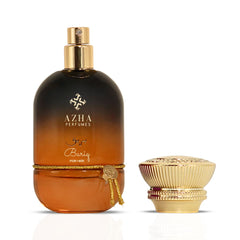 Bariq For Her Eau De Parfum Spray 100ML (3.4 OZ) by Azha | A Playful Fusion of Tangerine & Cake, Wrapped in Jasmine & Caramel Warmth.