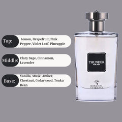 Thunder For Men EDP Spray 100ML (3.4 OZ) by Bonanza Satrangi | Long Lasting, Fresh, Spicy, Warm, Luxurious Fragrances.