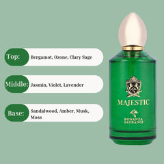 Majestic Pour Homme EDP Spray 100ML (3.4 OZ) by Bonanza Satrangi | Long Lasting, Musky, Woody, Floral, Luxurious Fragrance.