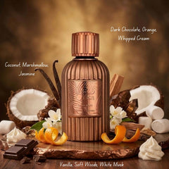 Qissa Delicious Eau de Parfum spray by Paris Corner, 100ml bottle with elegant design, showcasing the fragrance and packaging.