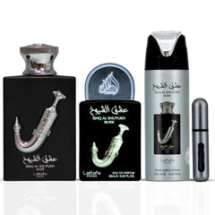 Lattafa Pride Ishq Al Shuyukh Silver 3-Piece Eau de Parfum Gift Set