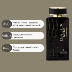 Leather Blend Pour Homme EDP Spray 100ML (3.4 OZ) by Bonanza Satrangi | Long Lasting, Exotic, Bold, Spicy, Luxurious Fragrances.