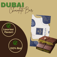 Dubai Kunafa Chocolate Bar 200GMS By Intense Oud | Rich Chocolate, Creamy Pistachio, Crispy Kunafa, The Viral Dubai Chocolate