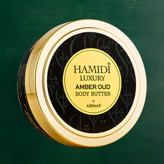 LUXURY AMBER OUD BODY BUTTER 250ML (8.4 OZ) By Hamidi | Ultra Moisturizing & Skin-Nourishing | For Men & Women.