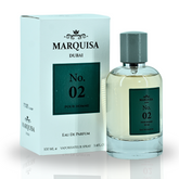 NO. 02 Pour Homme EDP Spray 100ML (3.4OZ) By Marquisa Dubai | Long Lasting & Luxurious Fragrances - Intense Oud