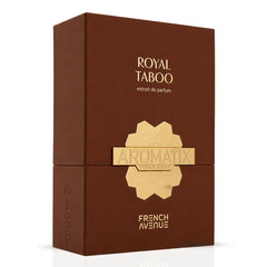 French Avenue Royal Taboo Eau De Parfum spray 100ml bottle, elegant design, showcasing the luxurious fragrance.