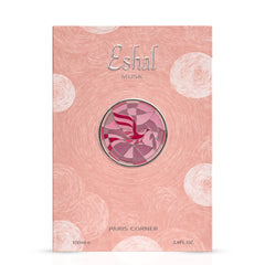 Eshal Musk Eau De Parfum spray by Paris Corner, 100ml bottle with elegant packaging and floral musk scent.