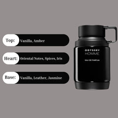Odyssey Homme Black Eau de Parfum Spray 100ml (3.4 oz) by Armaf