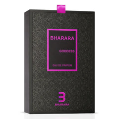 Bharara Goddess Eau de Parfum spray 100ml, featuring elegant floral and oriental fragrance bottle with gold accents.
