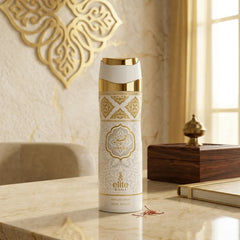 Elite Risala Hayba Body Spray 200ml deodorant bottle, featuring sleek design and spray nozzle, for fresh, long-lasting scent.
