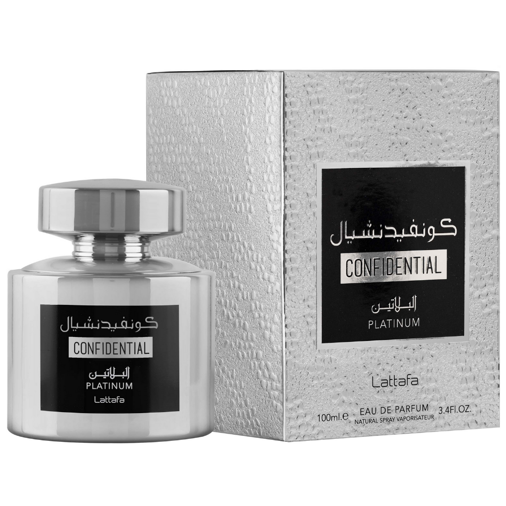 Confidential Platinum EDP - 100ML (3.4 oz) by Lattafa - Intense oud