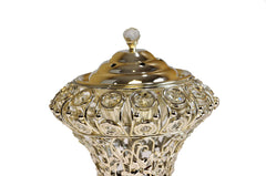 Arab Incense Bakhoor Burner - 10 inch Silver by Intense Oud - Intense oud