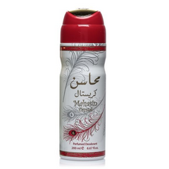 Mahasin Crystal for Women Deodorant - 200ML (6.7 oz) by Lattafa - Intense oud